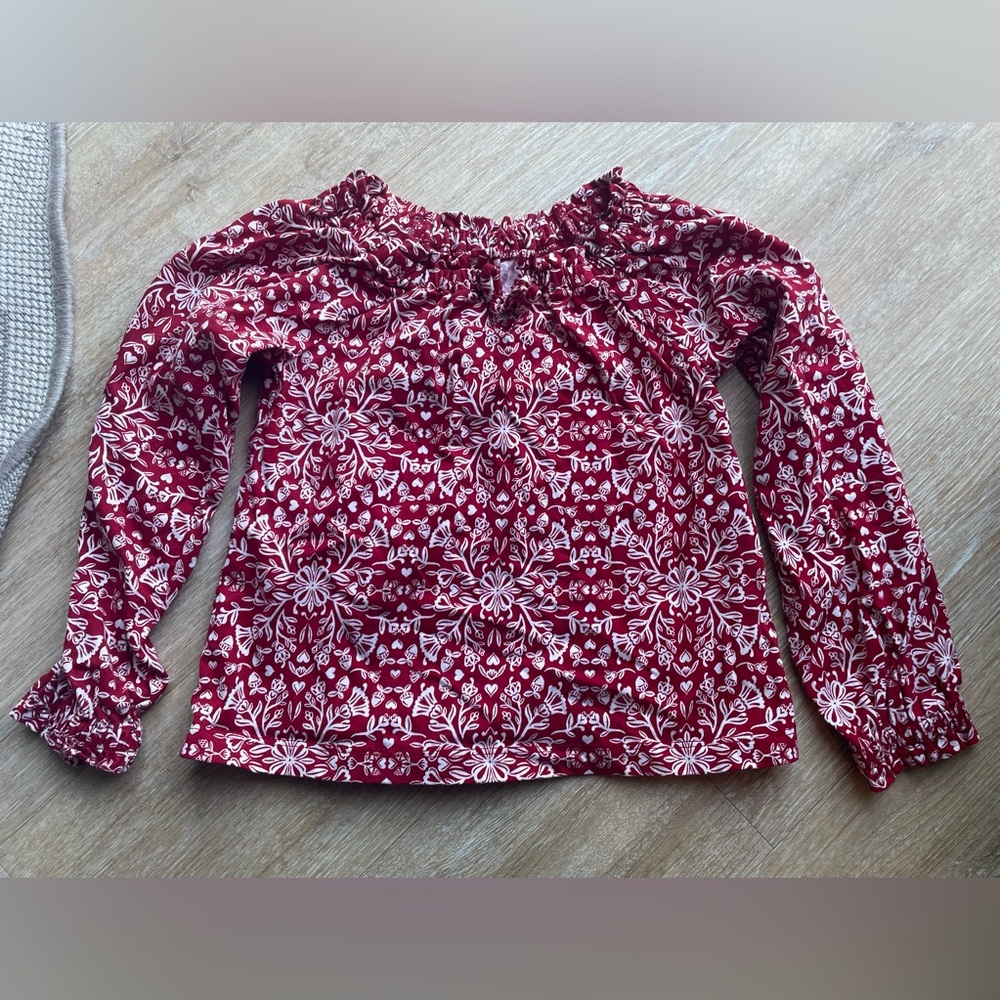 Carter's Red and White Floral Top